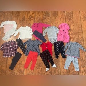 Carters baby girl outfit lot 6M